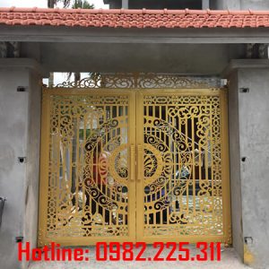 Cửa cổng sắt CNC mỹ thuật đẹp CC-54