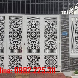 Cửa cổng sắt CNC mỹ thuật đẹp CC-69