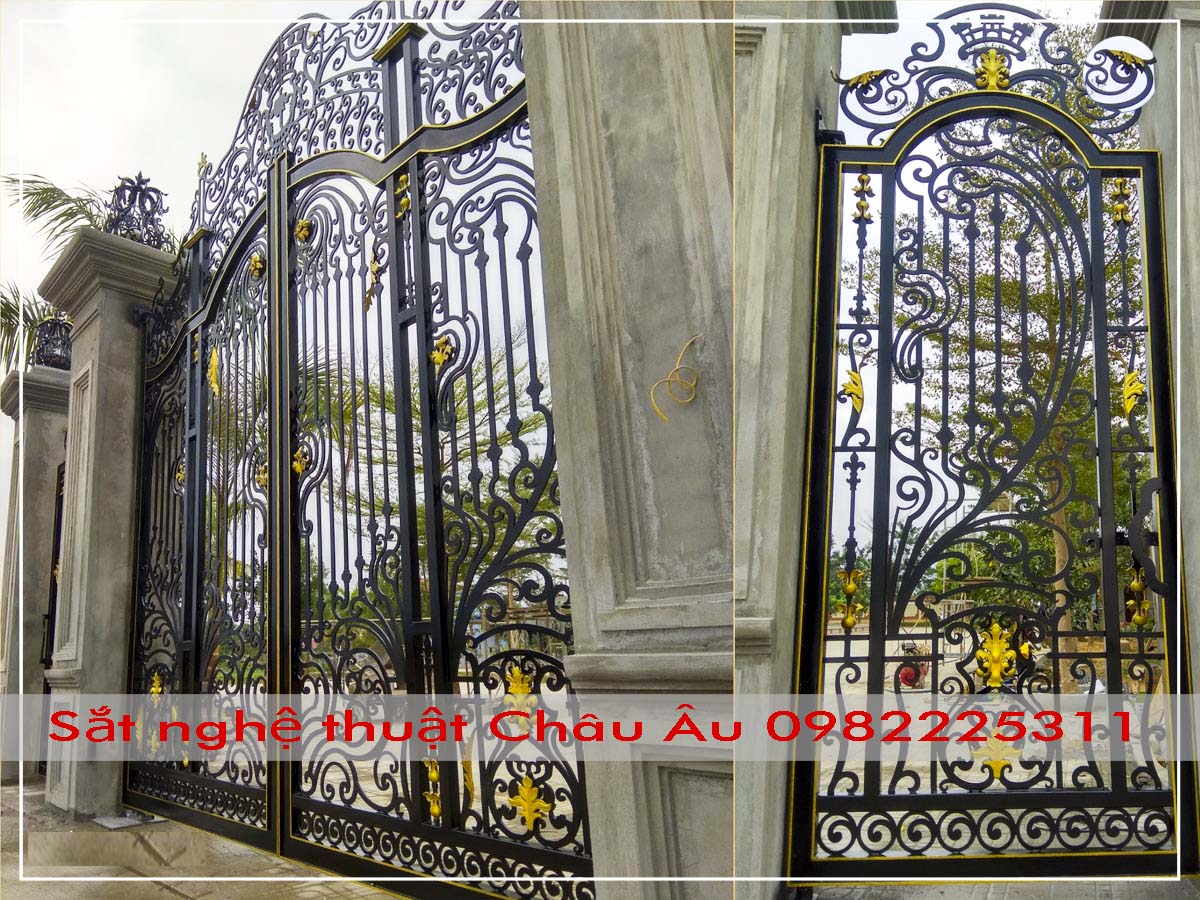 cửa cổng sắt mỹ thuật 
