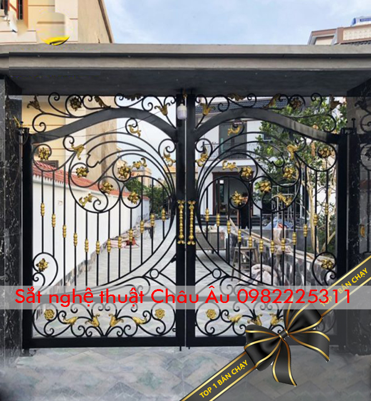 mẫu cửa cổng đẹp sắt mỹ thuật tại hà nội