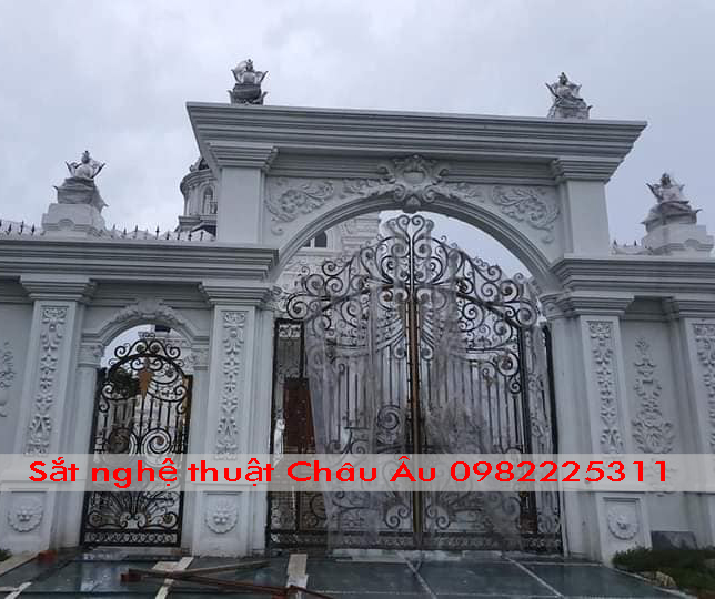 bộ cổng mỹ thuật sang đẹp