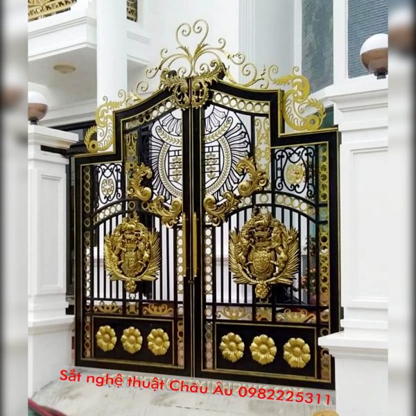 cổng sắt nghệ thuật 2 cánh