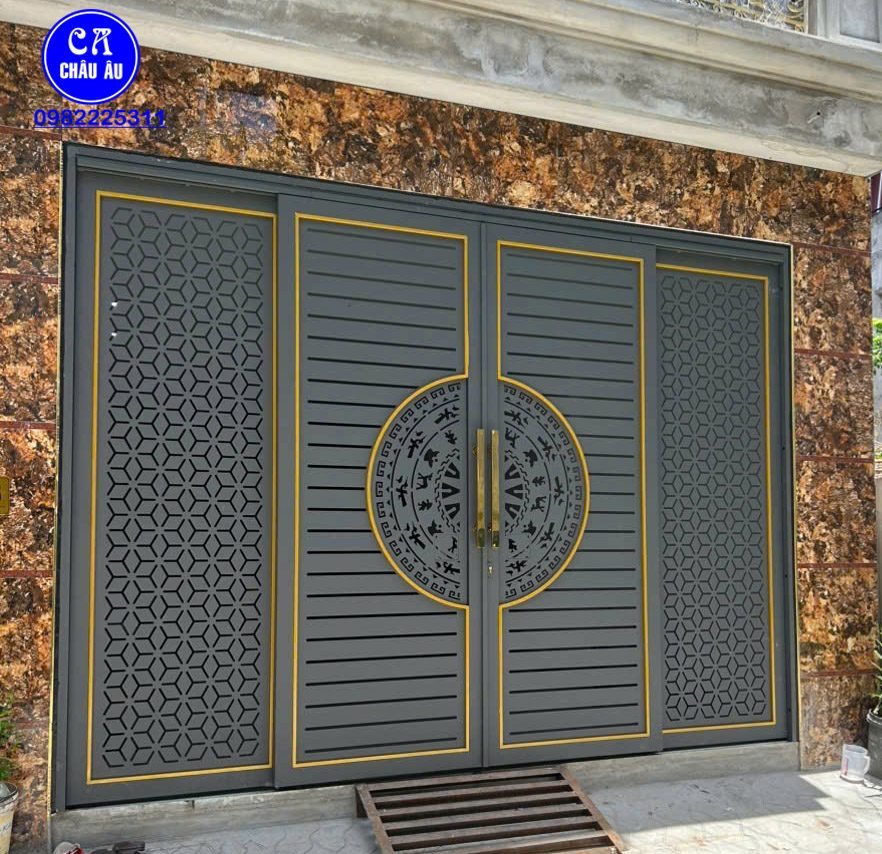 Cửa trượt quay 4 cánh sang trọng Cửa trượt quay 4 cánh sang trọng