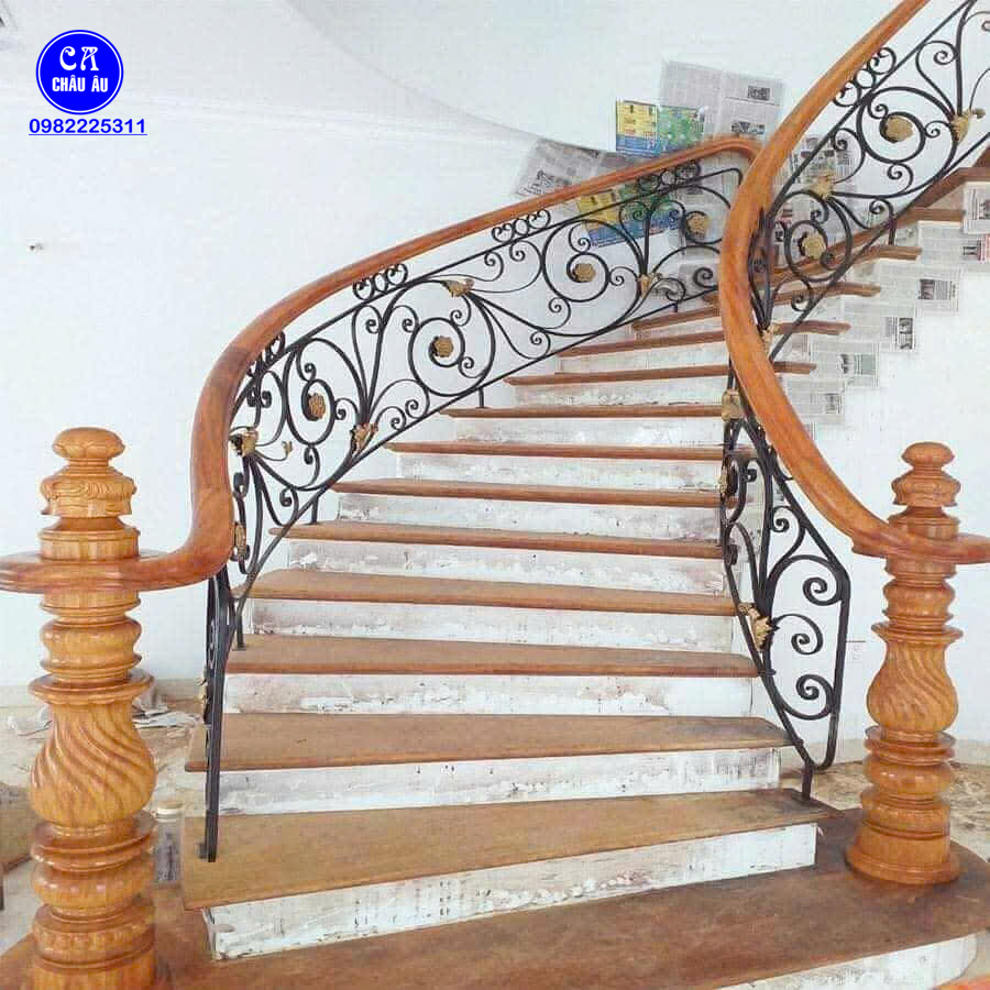 cầu thang sắt mỹ thuật Lan can sắt mỹ thuật tại Hà Nội
