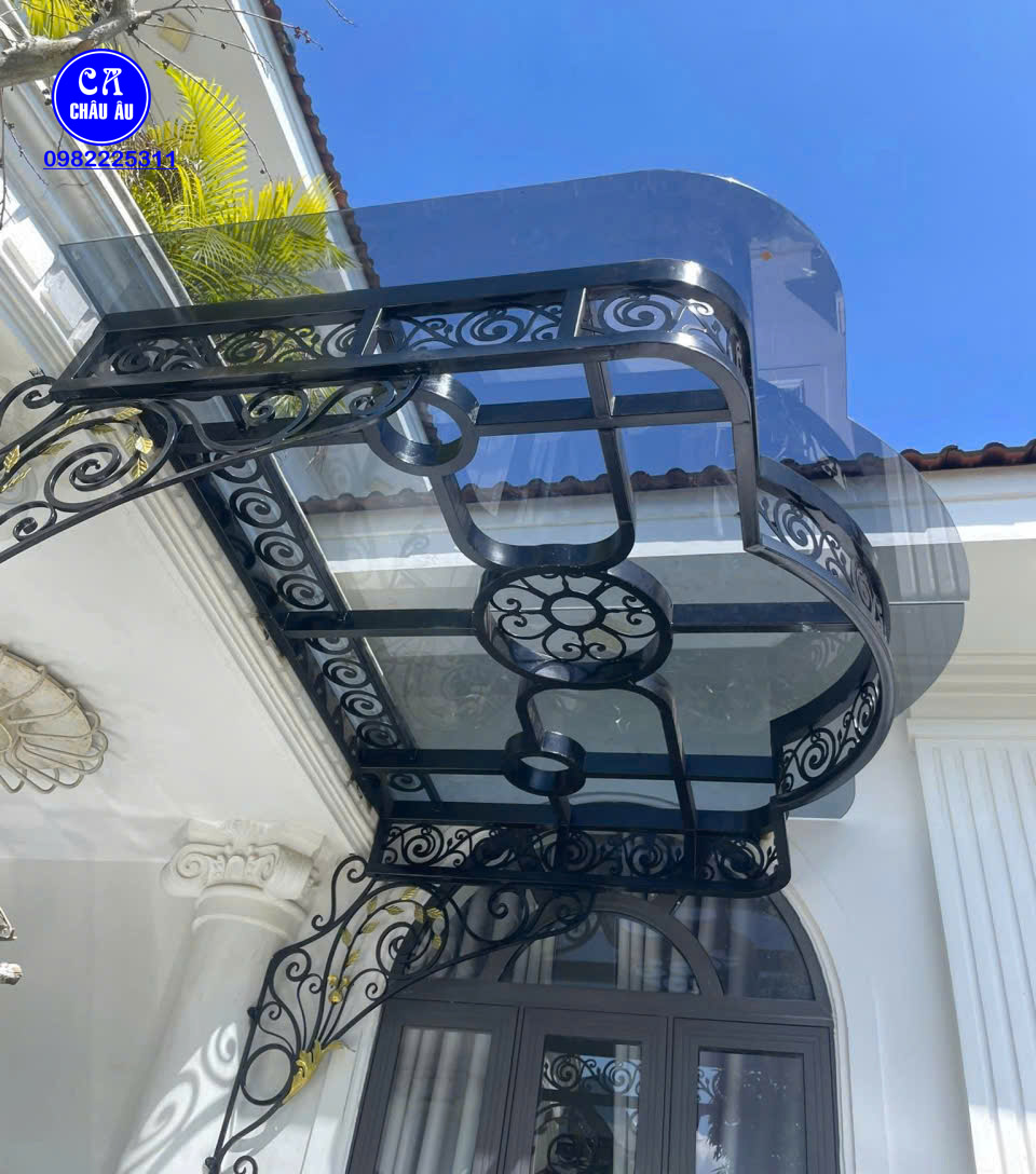 Mái kính sắt nghệ thuật hiện đại Mái kính sắt nghệ thuật hiện đại